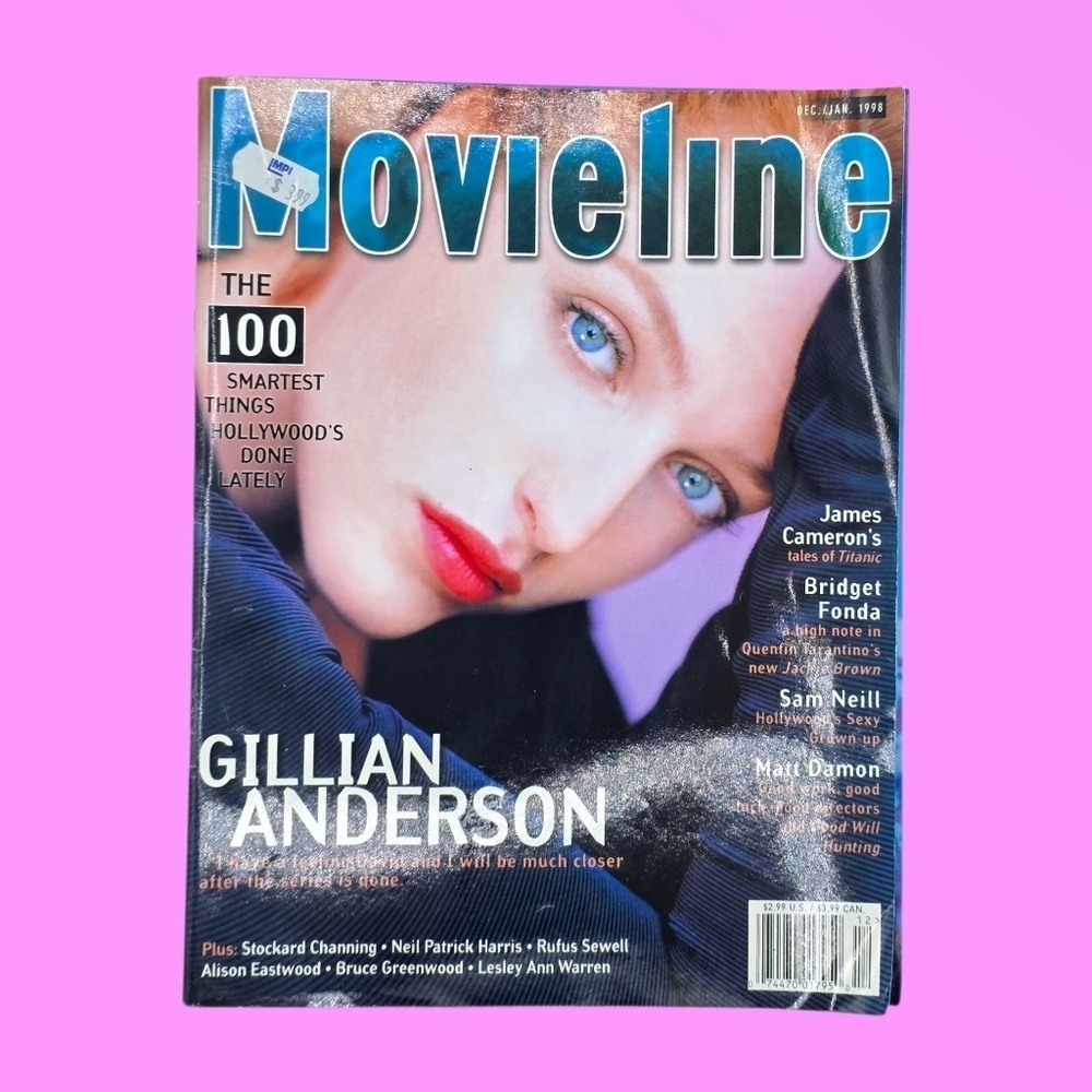 Vintage 1998 Movieline Magazine Gillian Anderson X-Files Issue